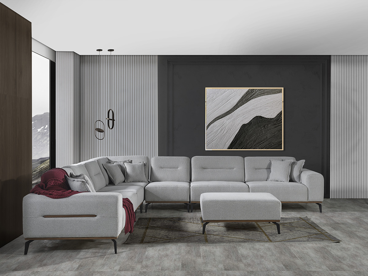 LOREN 3’LÜ YATAKLI CORNER KANEPE