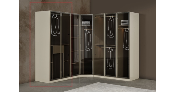 SOLID GARDROP IKILI CAM KAPAK