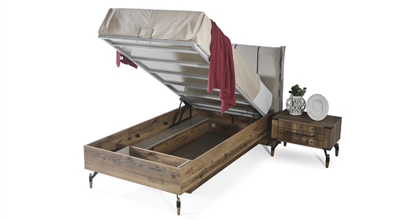 ETNIK 100x200 BAZALI KARYOLA +BAŞLIK