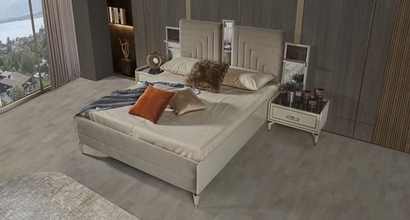 LINZ ÇİFT KİŞİLİK KARYOLA+BAŞLIK